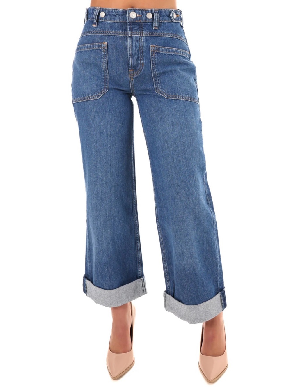 We The Free Palmer Cuffed Jean Size 29 Dark Wash